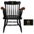 Army Star Wooden Captain Chair (Black with Cherry Arms)*