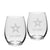 Army Star Set of Two 15 oz Stemless Wine Glasses
