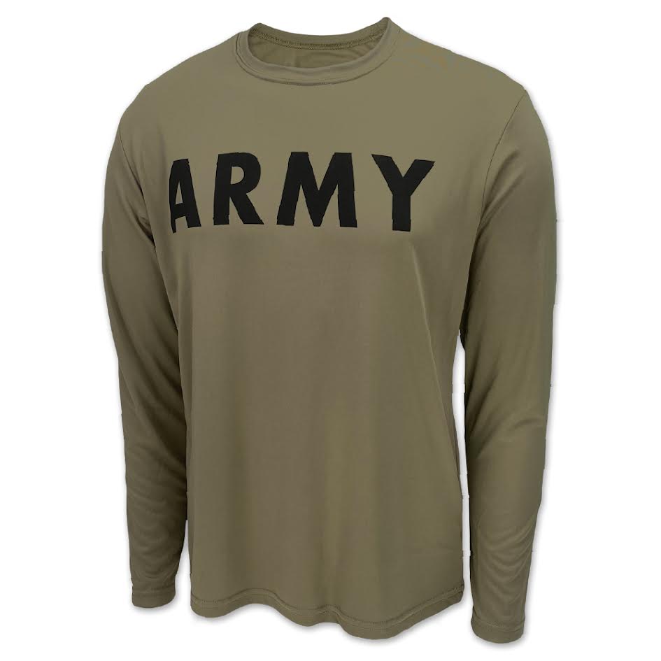 Army Logo Core Performance Long Sleeve T (Olive)