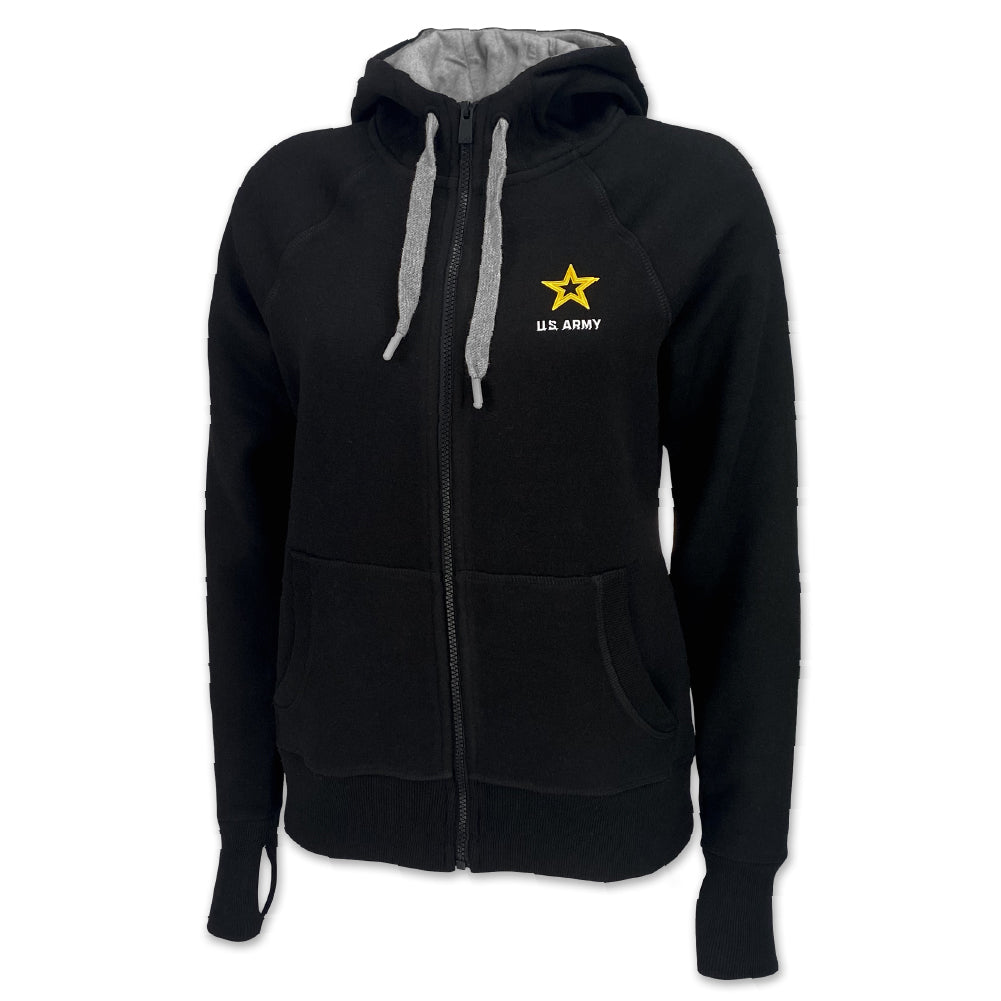 Army Ladies Victory Full Zip Hood (Black)