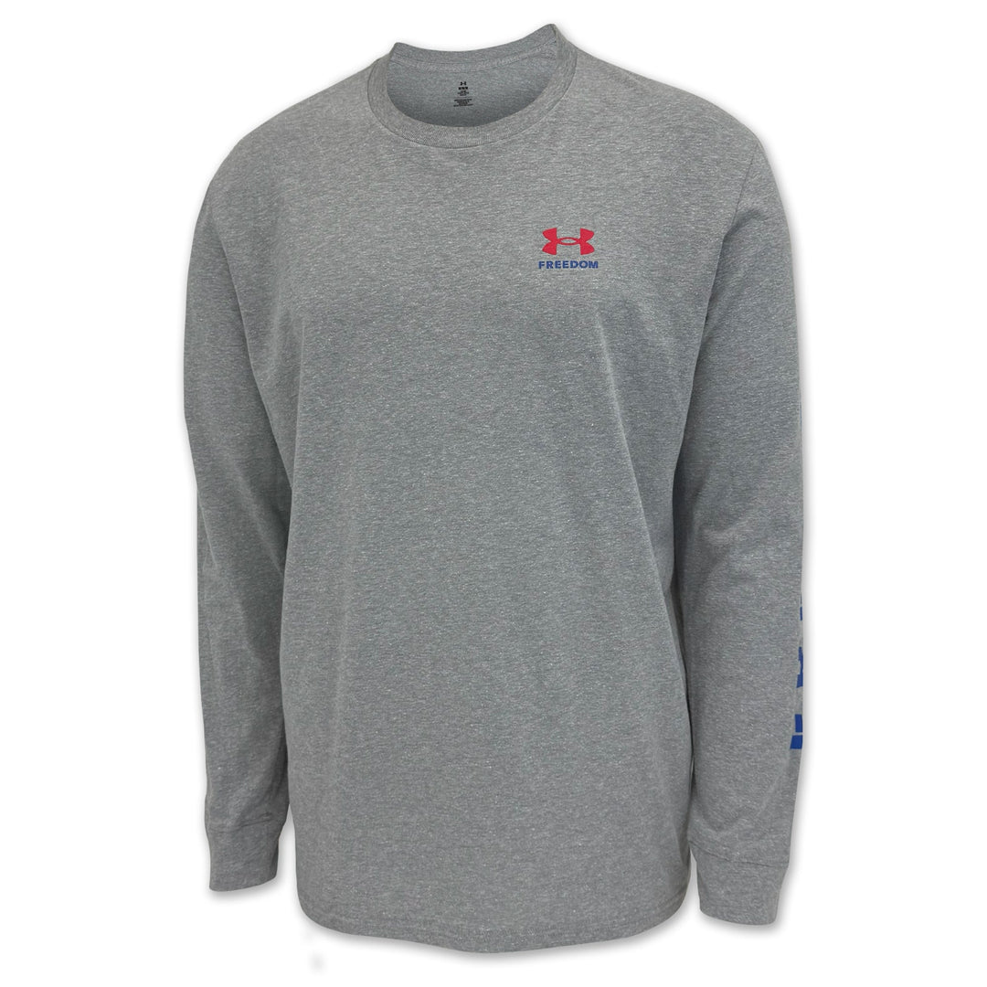 Under Armour Freedom Flag Long Sleeve T-Shirt (Grey)