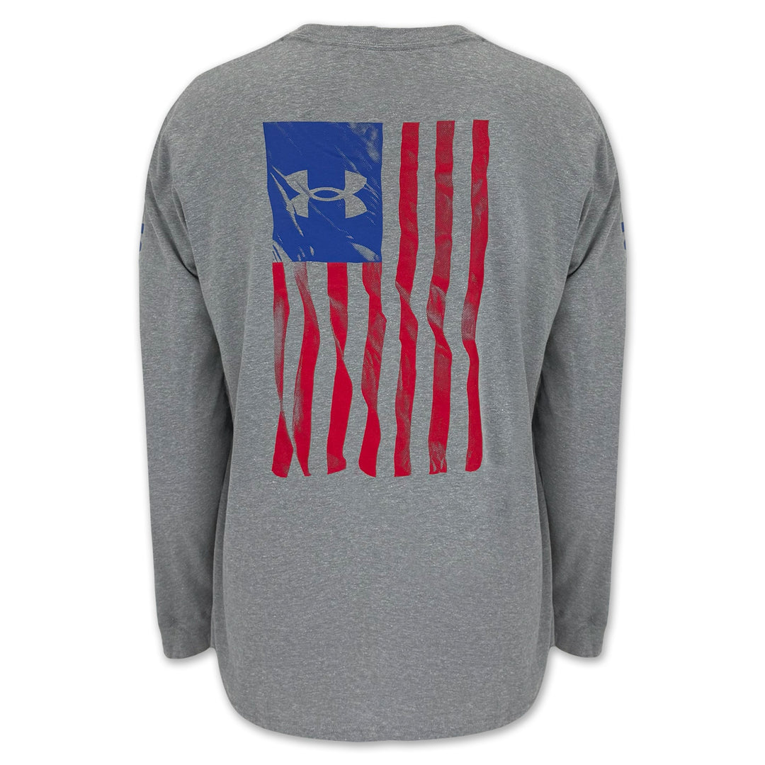 Under Armour Freedom Flag Long Sleeve T-Shirt (Grey)