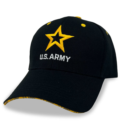 Army Star U.S. Army Brim Hat (Black)