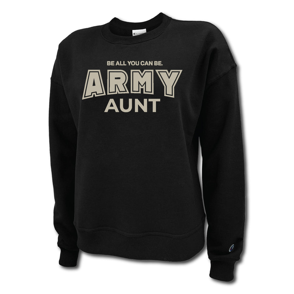 Army Aunt Ladies Crewneck (Black)