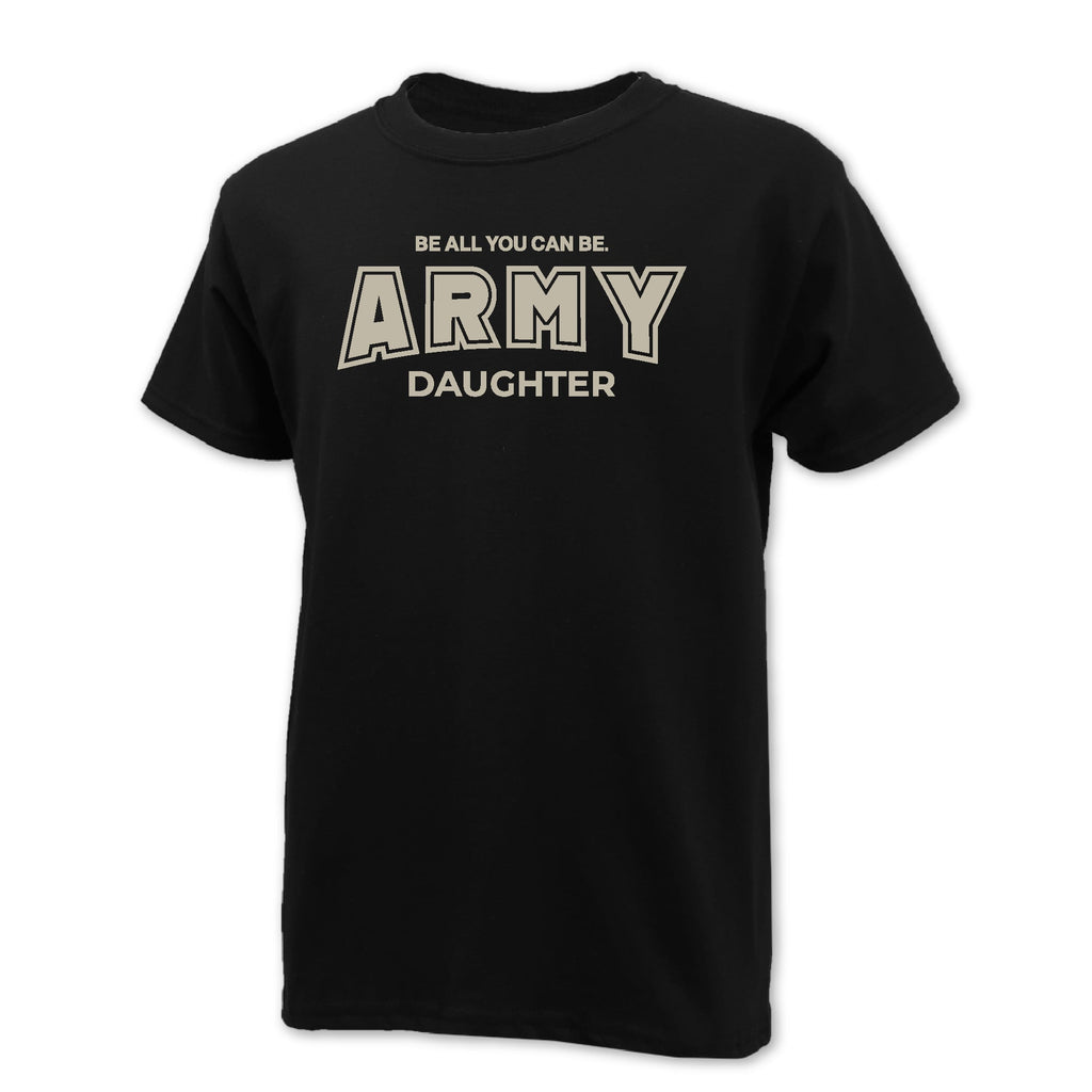 Army Daughter Youth T-Shirt (Black)