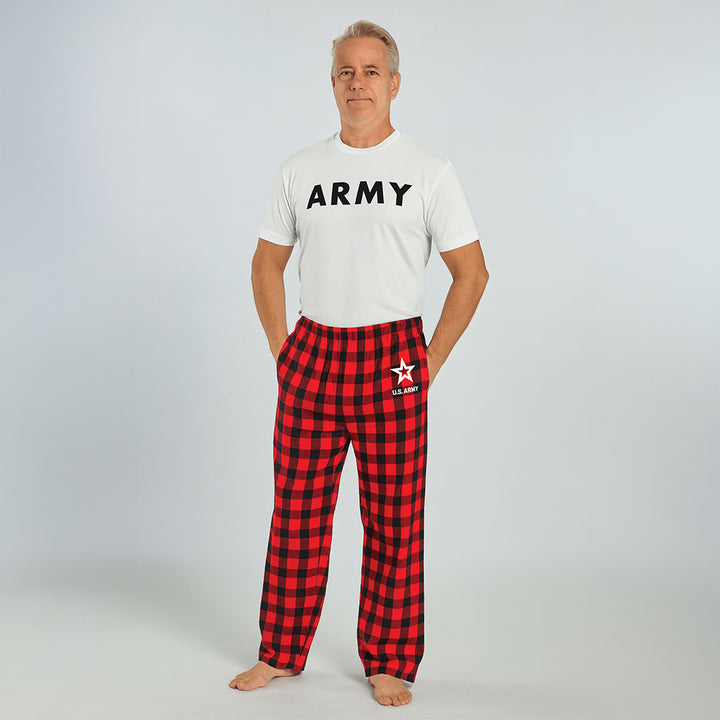 Army Star Holiday Flannel Pants
