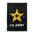 Army Star Embroidered Double Sided 12"x18" Garden Flag (Black)