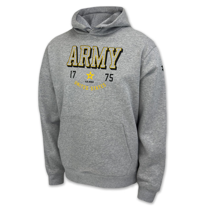 Army Under Armour 1775 Icon Fleece Hood (Grey)