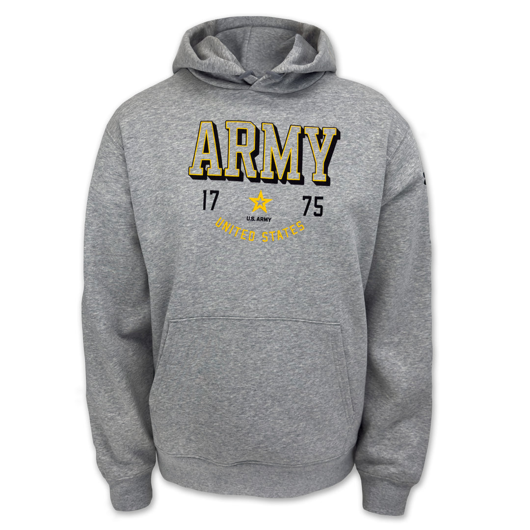 Army Under Armour 1775 Icon Fleece Hood (Grey)