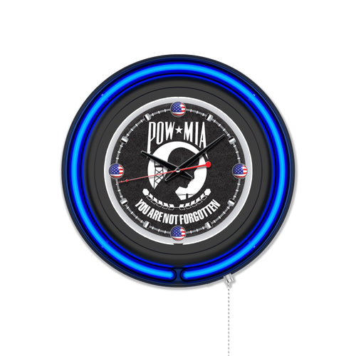 POW/MIA Double Neon Wall Clock*