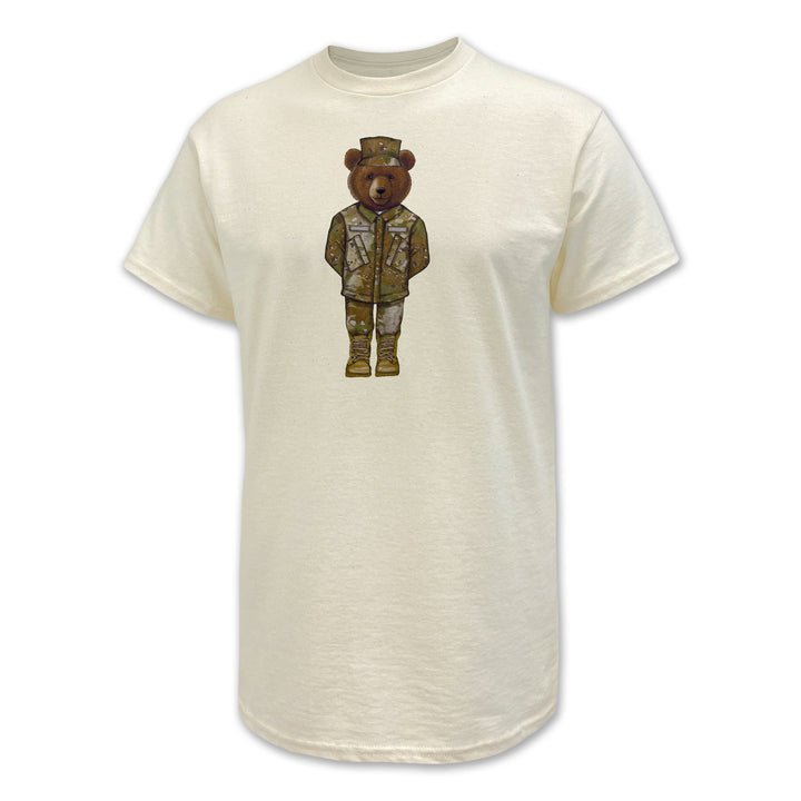 Crew Dog Army Uniform Bear T-Shirt (Cream)