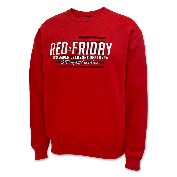 Red Friday Remember Everyone Deployed Crewneck (Red)