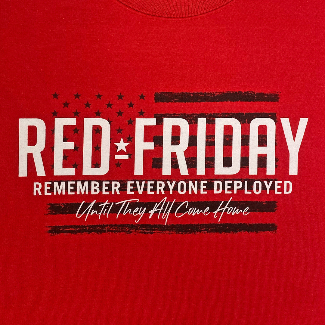 Red Friday Remember Everyone Deployed Crewneck (Red)