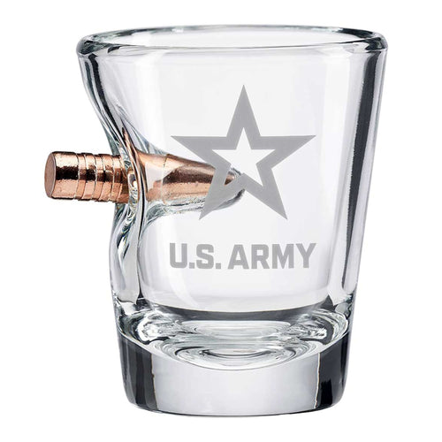 Army Star 308 Bullet 2oz Shot Glass