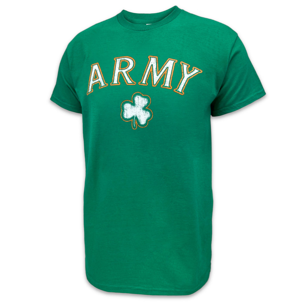 Army Distressed Shamrock T-Shirt (Kelly Green)