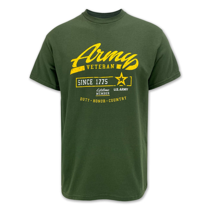 Army Veteran Lifetime Member T-Shirt (OD Green)