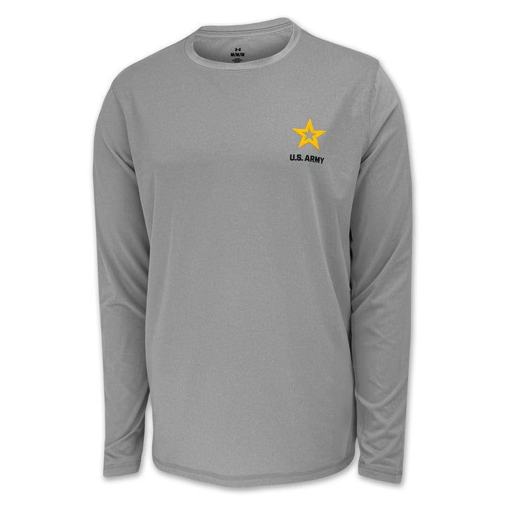 United States Army Star Under Armour Tech Long Sleeve T-Shirt (Grey)