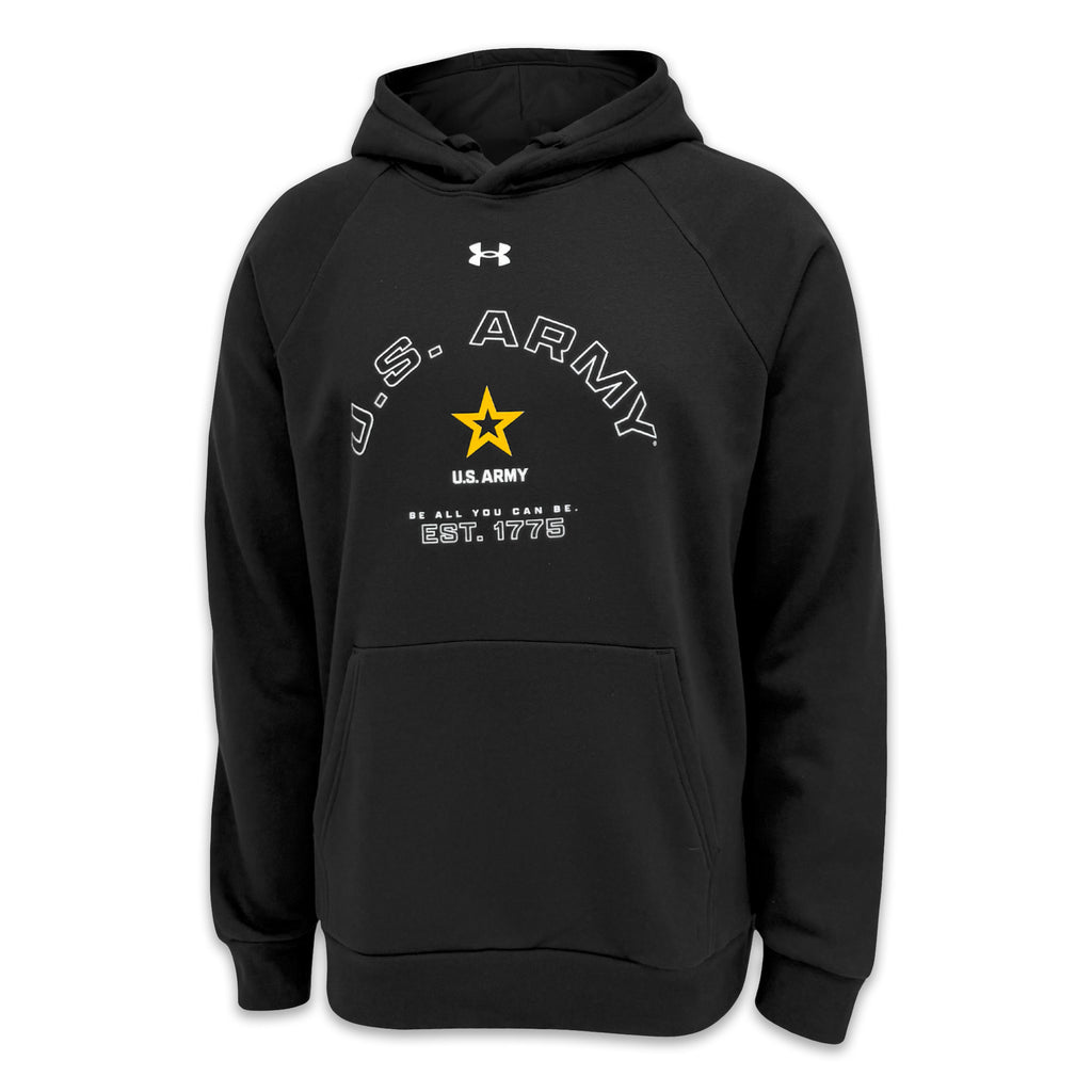 Army Under Armour Be All You Can Be Rival Fleece Hood (Black)