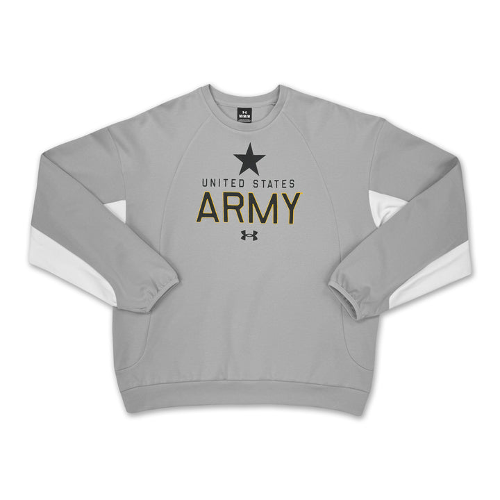 Army Under Armour Gameday Icon Double Knit Fleece Crew (Grey)