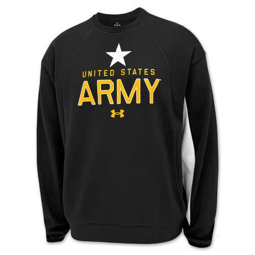Army Under Armour Gameday Icon Double Knit Fleece Crew (Black)