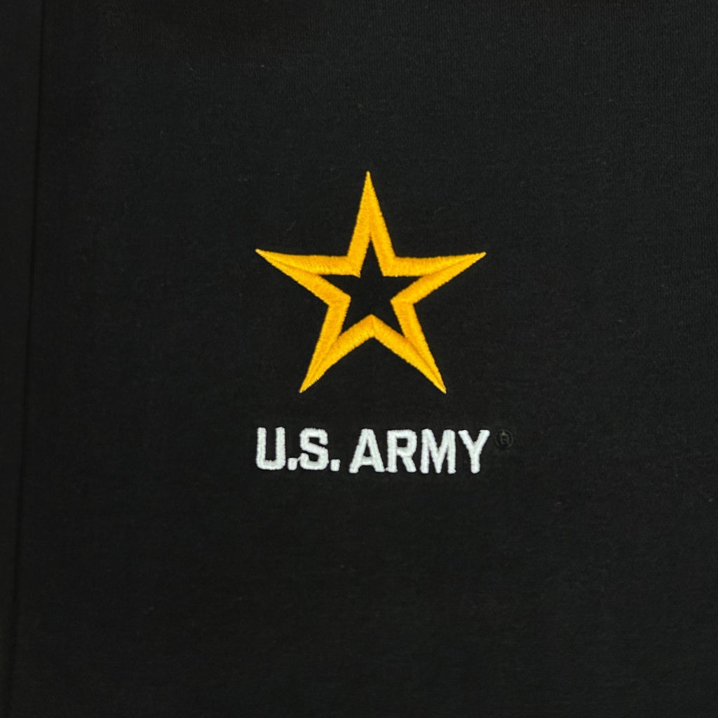 Army Star Tackle Twill Embroidered Fleece Full Zip Hood (Black)