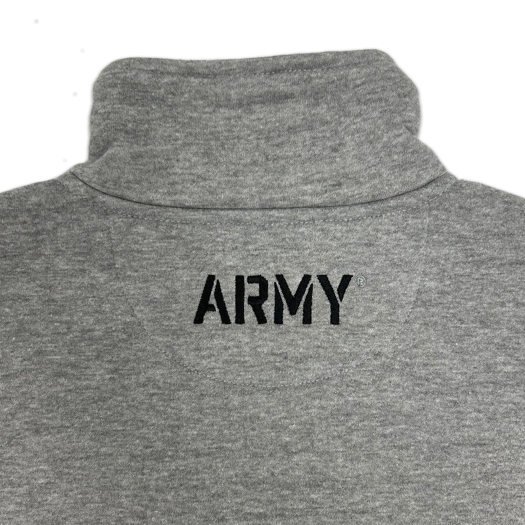 Army Star Tackle Twill Embroidered Fleece Quarter Zip (Grey)