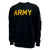 Army Star Tackle Twill Embroidered Raglan Fleece Crewneck (Black)