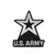 Army Star Acrylic Auto Emblem (Silver)