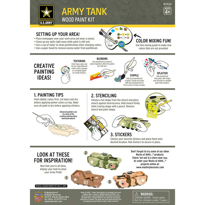 U.S. Army Tank Wood Paint Kit