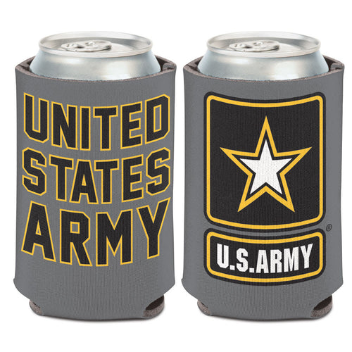 United States Army Star 12oz Can Cooler (Grey)