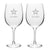 Army Star Set of Two 19oz Wine Glasses with Stem