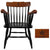 Army Star Wooden Captain Chair (Black - Cherry Arms & Crown)