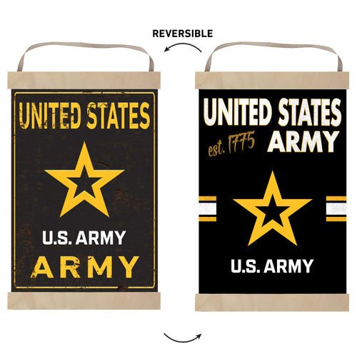 Army Faux Rusted Reversible Banner