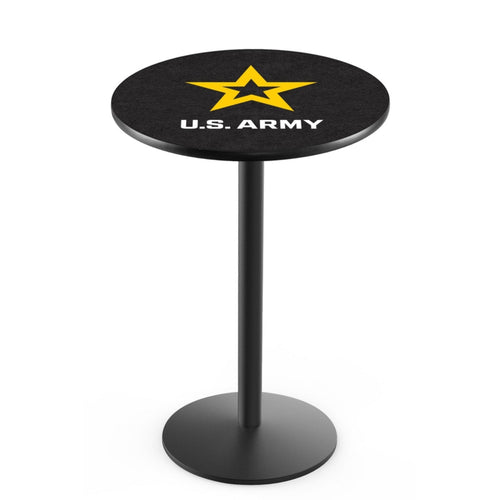 Army Star Pub Table with Round Base