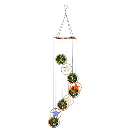 Army Seal Patriot Spiral Wind Chimes (32inches)