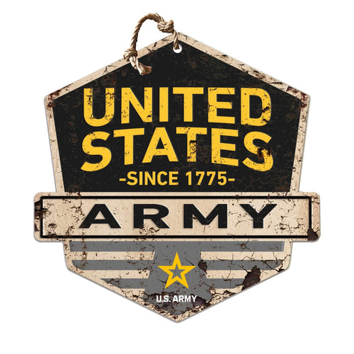 Army Rustic Badge Logo Sign