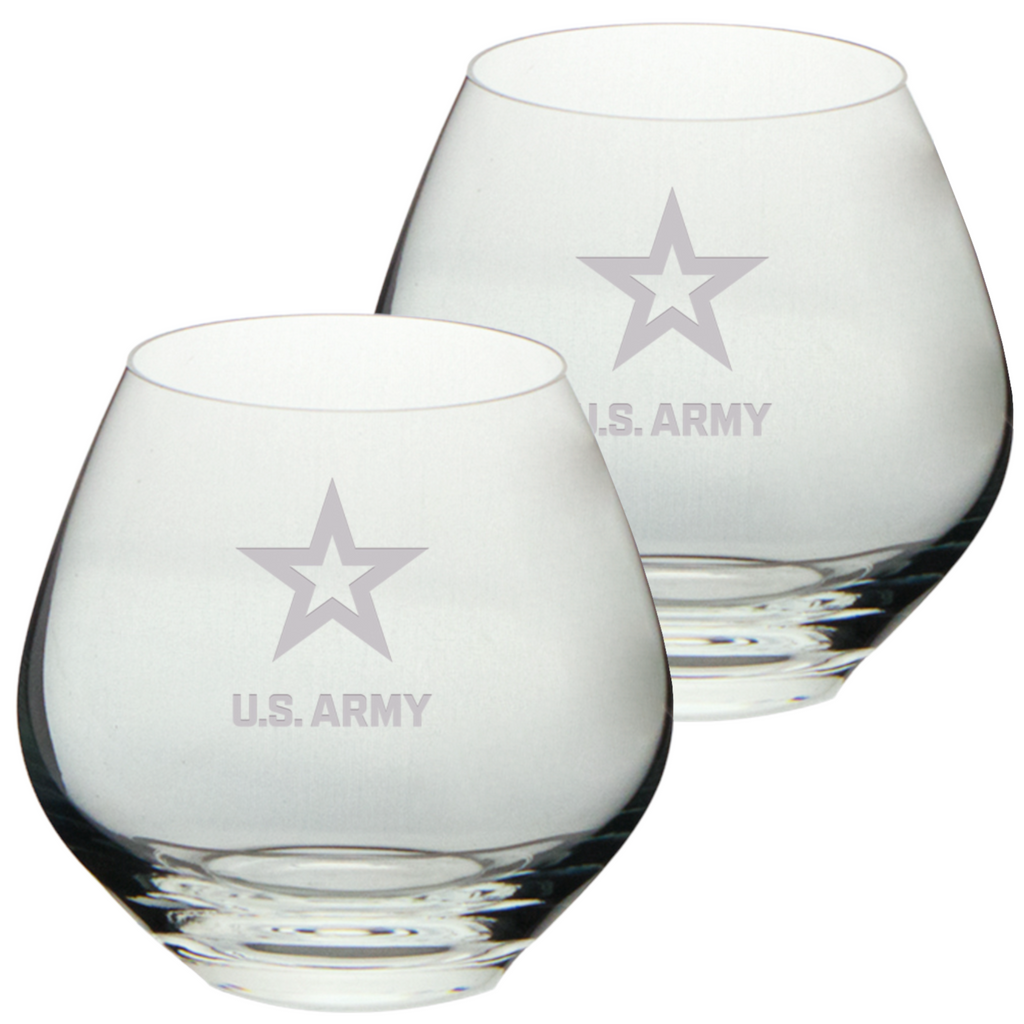 Army Star Set of Two 15oz British Gin Glasses (Clear)