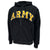 Army Embroidered Full Zip Hoodie Sweatshirt (Black)