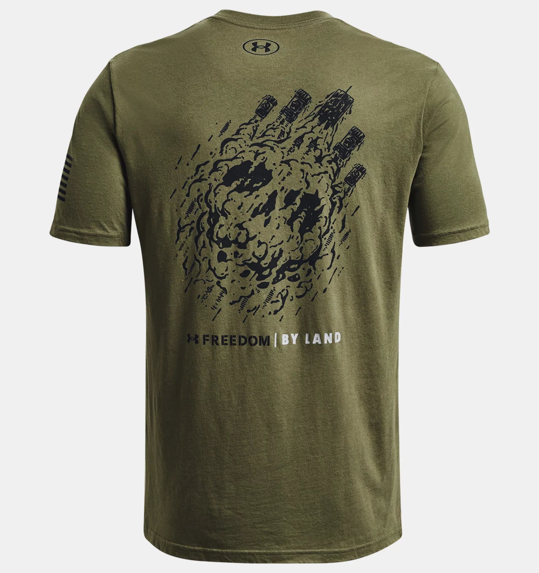 Under Armour Freedom By Land T Shirt OD Green