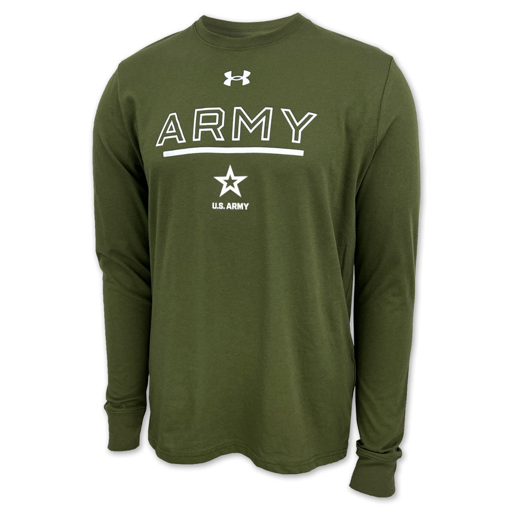 U.S. Army Star Under Armour Long Sleeve T-Shirt (OD Green)