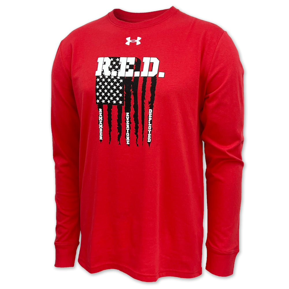 R.E.D. Friday Under Armour Performance Cotton Long Sleeve T-Shirt (Red)