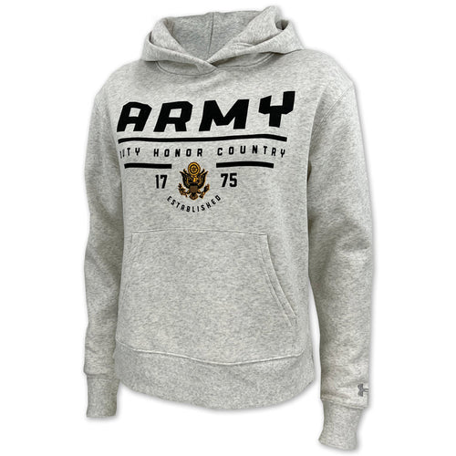 Army Ladies Under Armour Duty Honor Country All Day Fleece Hood (Silver Heather)