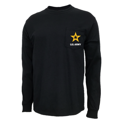 Army Star Pocket Long Sleeve T-Shirt