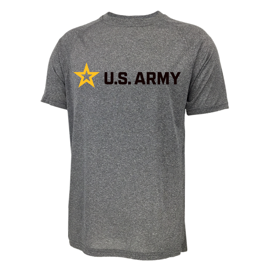 Army Star Full Chest Performance T-Shirt (Grey)
